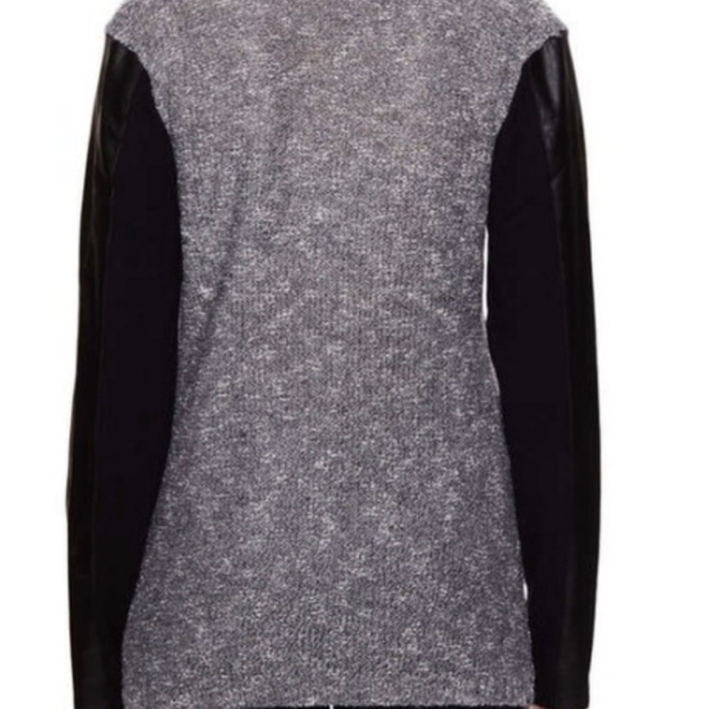 W118 by Walter Baker Faux Leather Sleeved Sweater - Picture 3 of 5